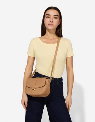 Tasche - Kunstleder - beige