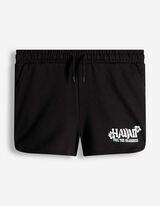 Shorts - einfarbig - schwarz