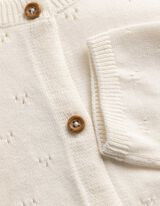 Cardigan - Coton - blanc