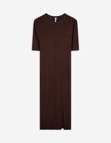 Kleid - Viskose-Mix - dunkelbraun