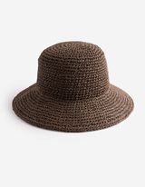 Strohhut - dunkelbraun