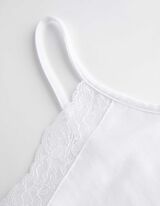 top - obszycie z koronki - bialy