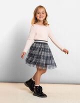 Sukňa - Lurex - seda