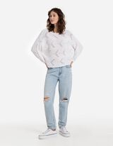 Trui - Vleermuismouwen - wit