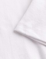 T-Shirt - Rippenstruktur - wei&szlig;