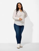 Bluse - Brusttasche - wei&szlig;