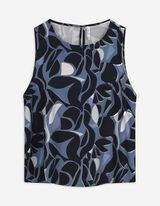 Blusenshirt - Allover-Print - blau