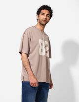 T-Shirt - Mesh - hellbraun