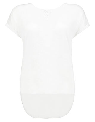 Damen T-Shirt mit Spitzen Einsatz