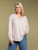 bluzka koszulowa - dekolt serafino - bez