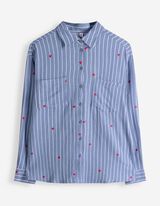 Bluse - Musselin - blau