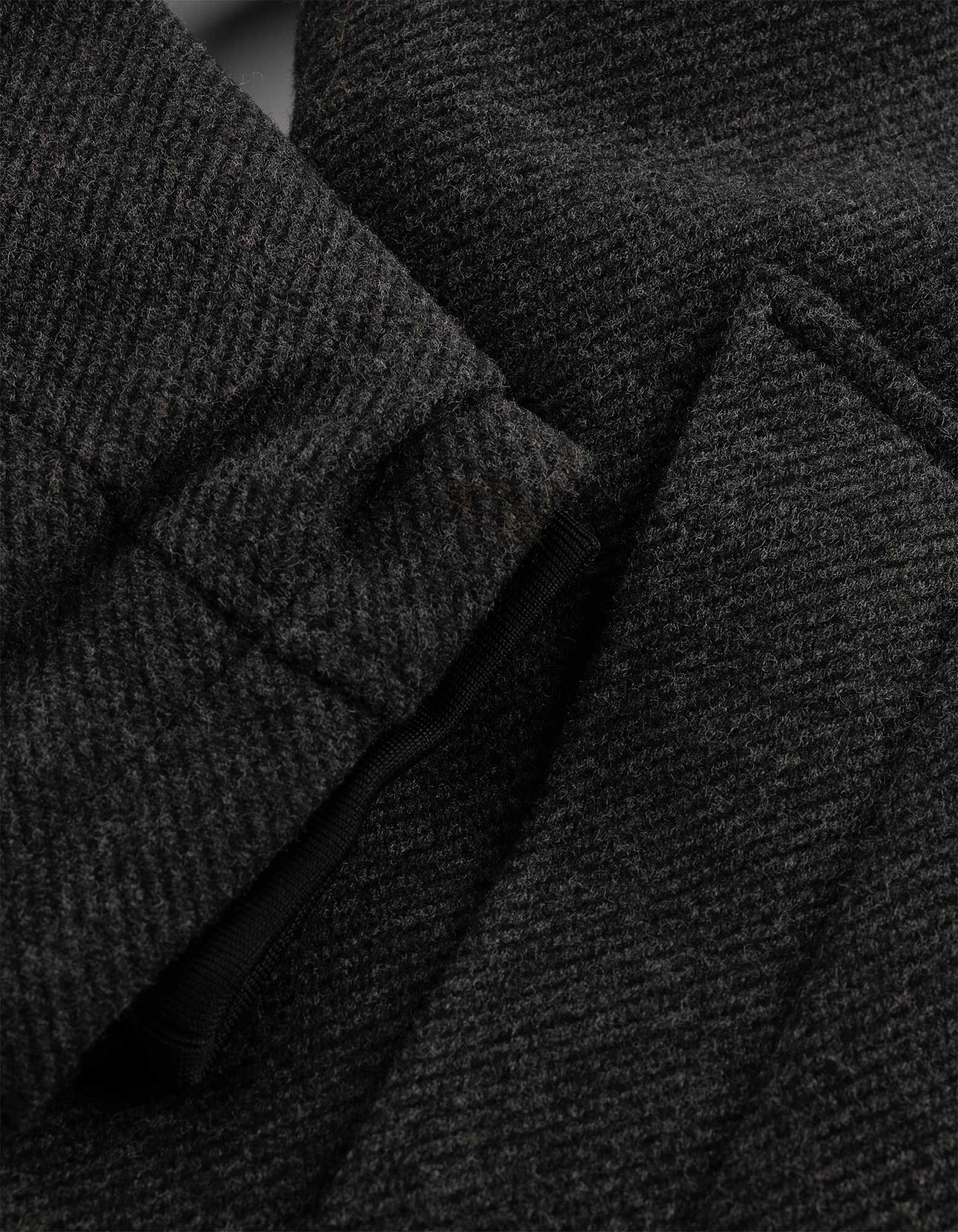 Cappotto - Effetto lana - Grigio scuro