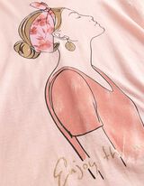 T-Shirt - Glitzerprint - rosa