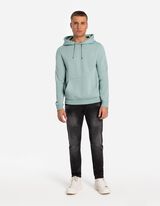 Felpa con cappuccio - Misto cotone - celeste