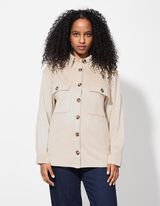 Camicia - Imitazione di camoscio - beige