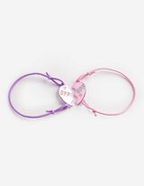 Freunschaftsarmband - Metallic-Details - Pink