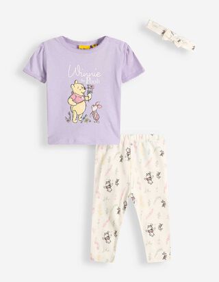 Set od majice i helanki - Vini Pu - pink