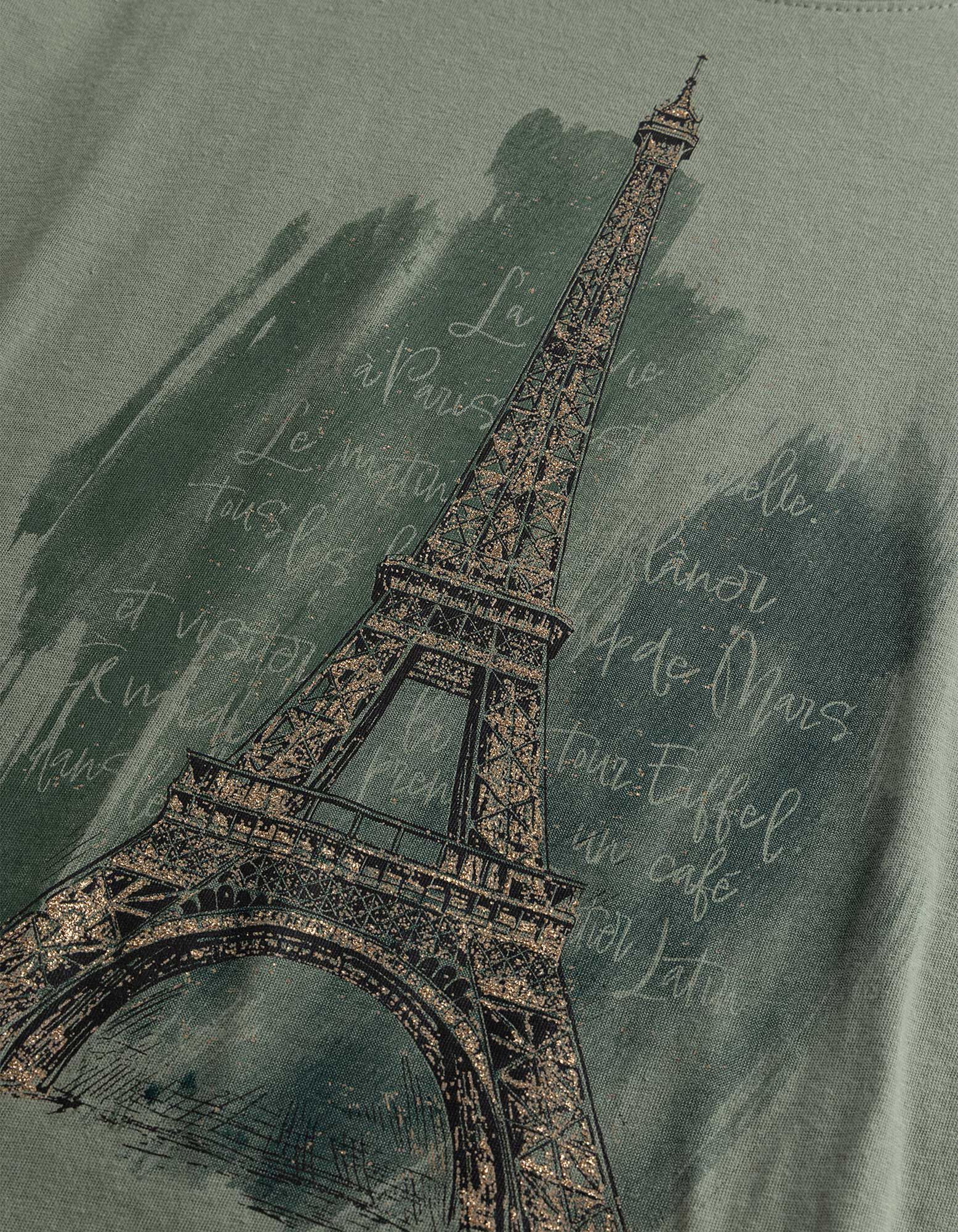 T-Shirt - Glitzerprint - Khaki