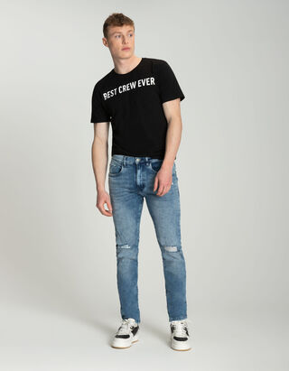 Jean - Coupe Skinny Fit - Bleu fonc&eacute;