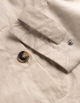 Jacke - Baumwoll-Mix - wei&szlig;