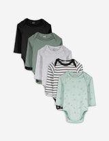 Langarmbody - 5er-Pack