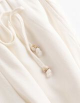 Kalhoty - Vzhled lnu - b&iacute;l&aacute;