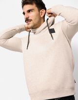 Sweat-shirt - Col ch&acirc;le - beige