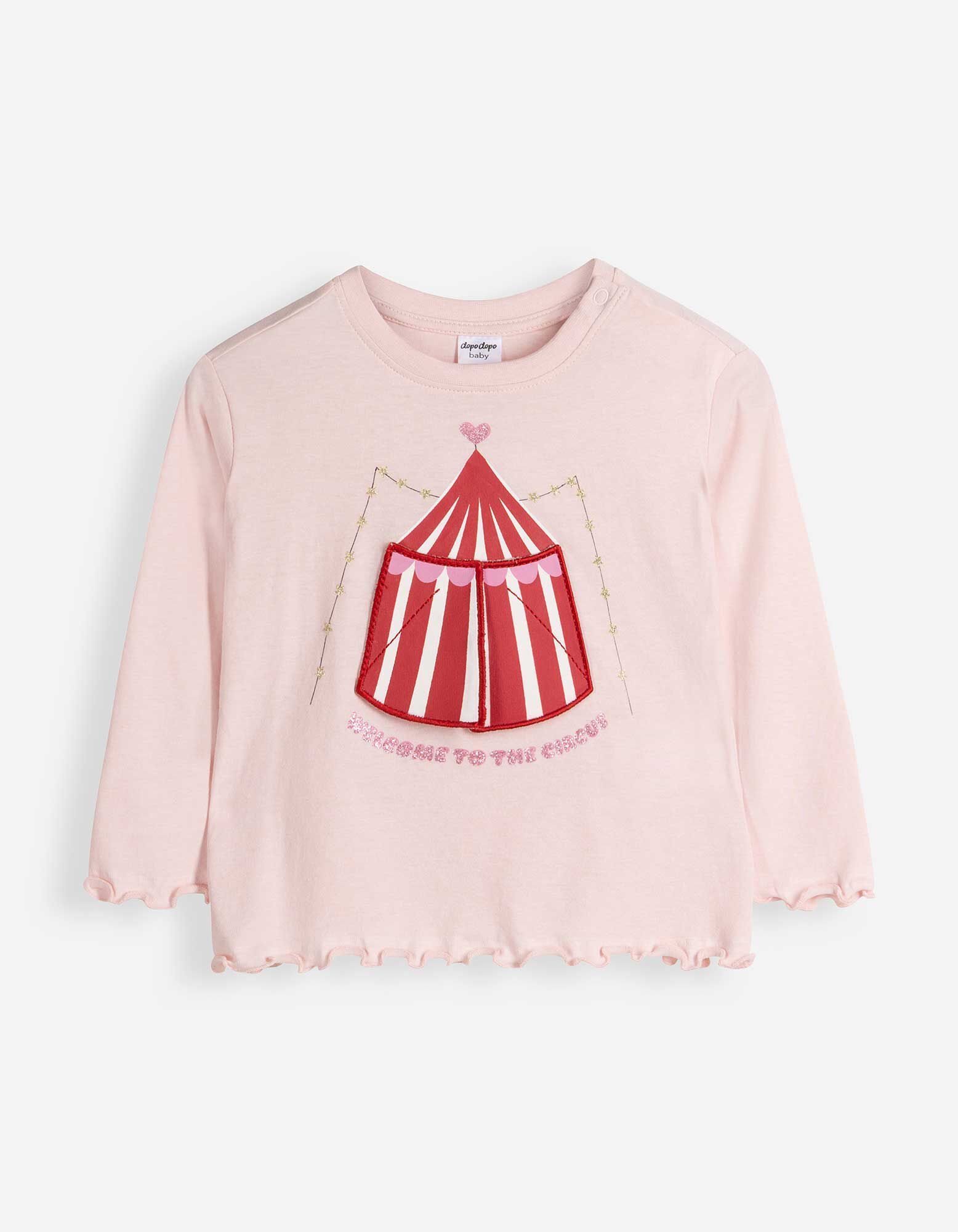 Maglia a manica lunga - Cotone - Rosa chiaro