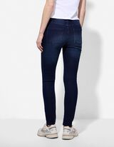 dżinsy - wysoki stan - ciemny niebieski