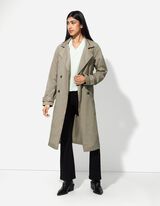 Trenchcoat - Knoopsluiting - lichtgroen