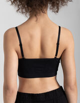 Podprsenkový top - prevažne bez švov - cierna