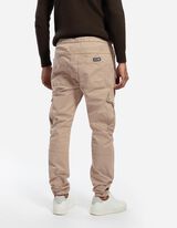 Kelnės su kišenėmis - Įvertas raištelis apačioje - sviesiai rudas