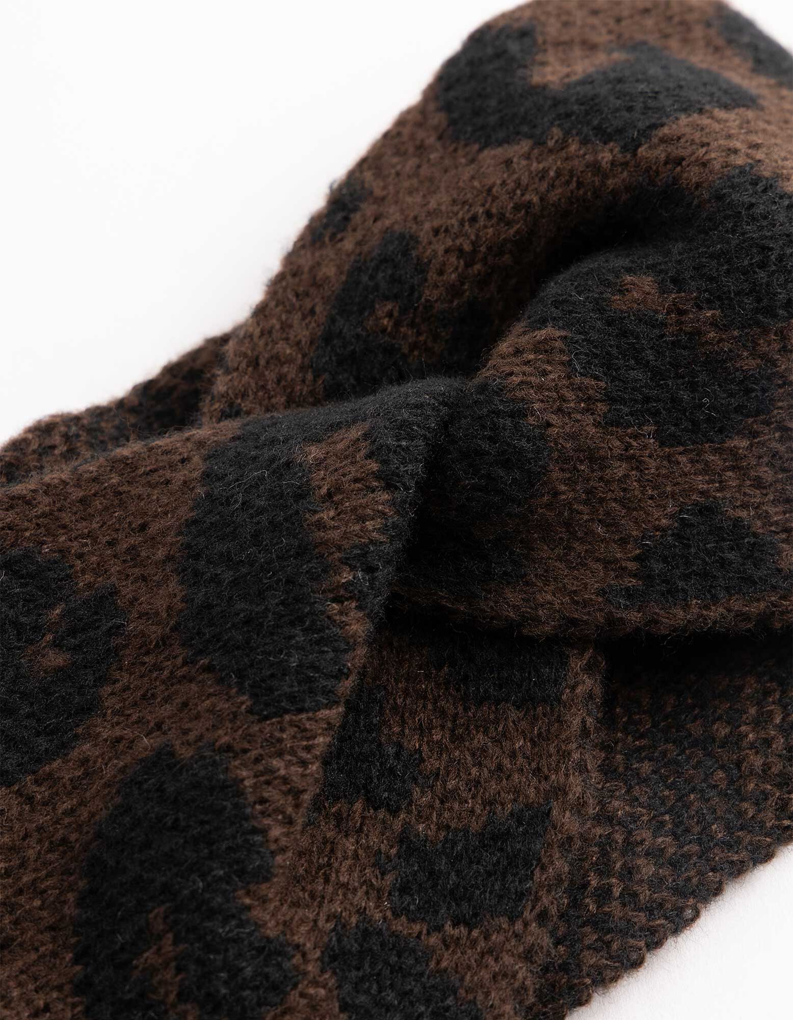Bandeau - Motif l&eacute;opard - brun fonc&eacute;