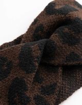 Bandeau - Motif l&eacute;opard - brun fonc&eacute;
