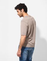 Poloshirt - Strick - hellbraun