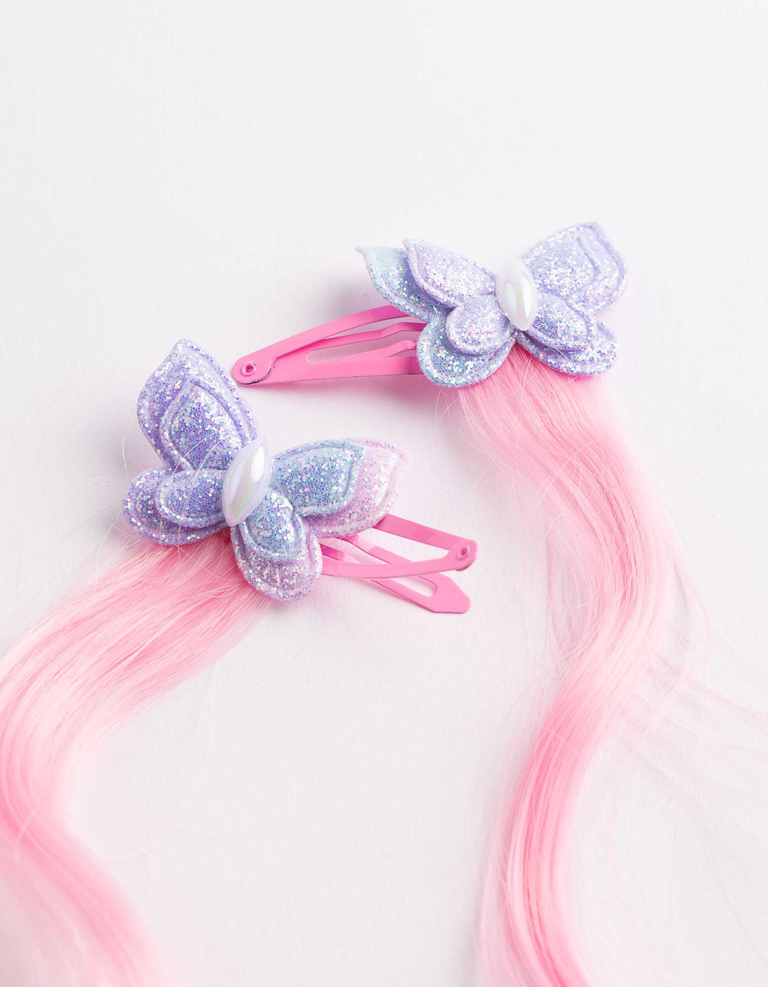 Haarklammer - Schmetterling - Pink