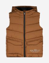 veste sans manches - Poches plaquées - Brun