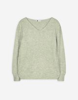 Trui - V-hals - groen