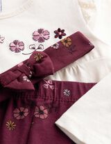 Set van longsleeve en legging - Borduursels - Off-White