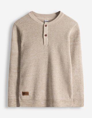 Pullover - Knopfleiste - beige