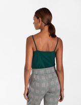 Top - Garnitură din dantelă - Verde inchis