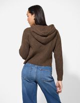 Cardigan - Cappuccio - marrone