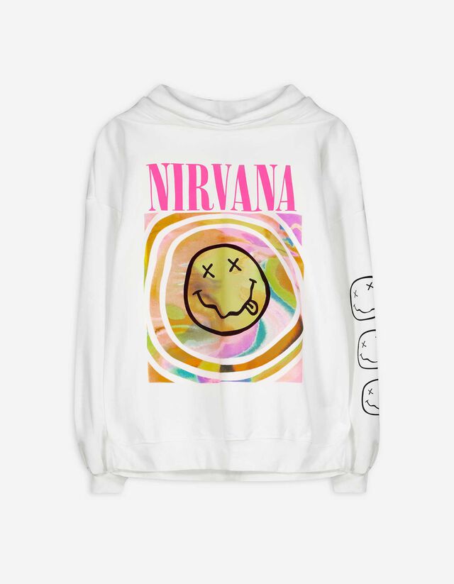 Hoodie - Nirvana - wit