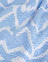 Bluse - Allover-Print - hellblau