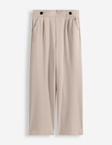 Hose - Elastischer Verschluss - beige