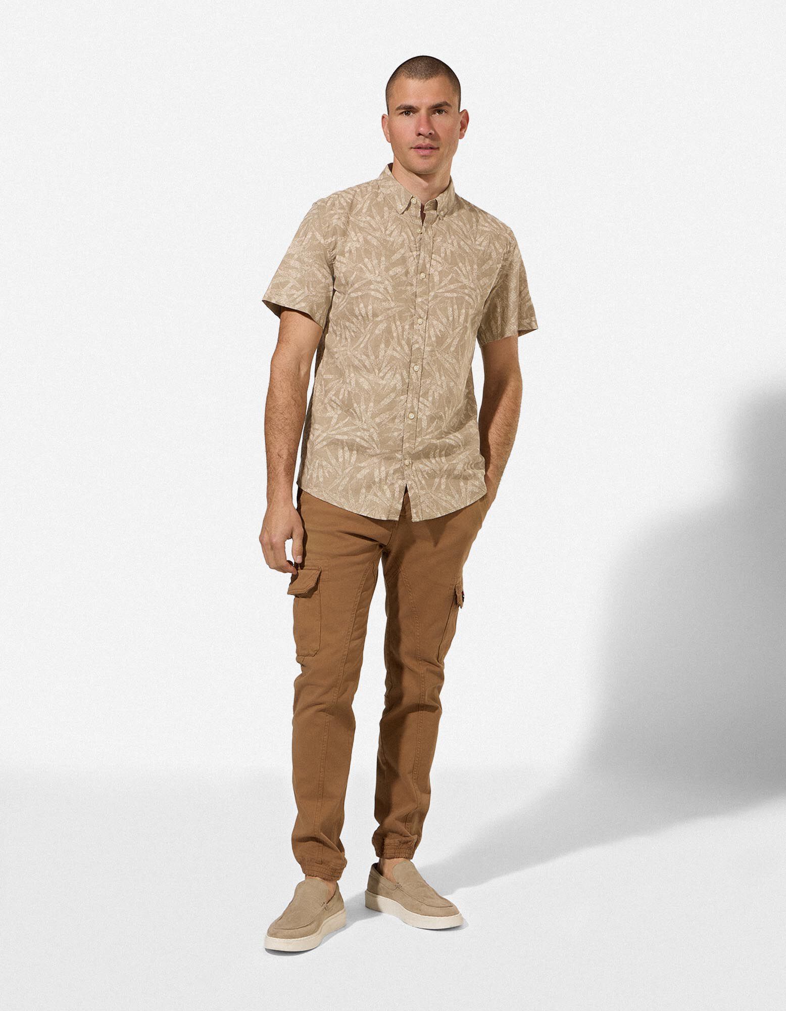 Hemd - Leinen-Mix - beige