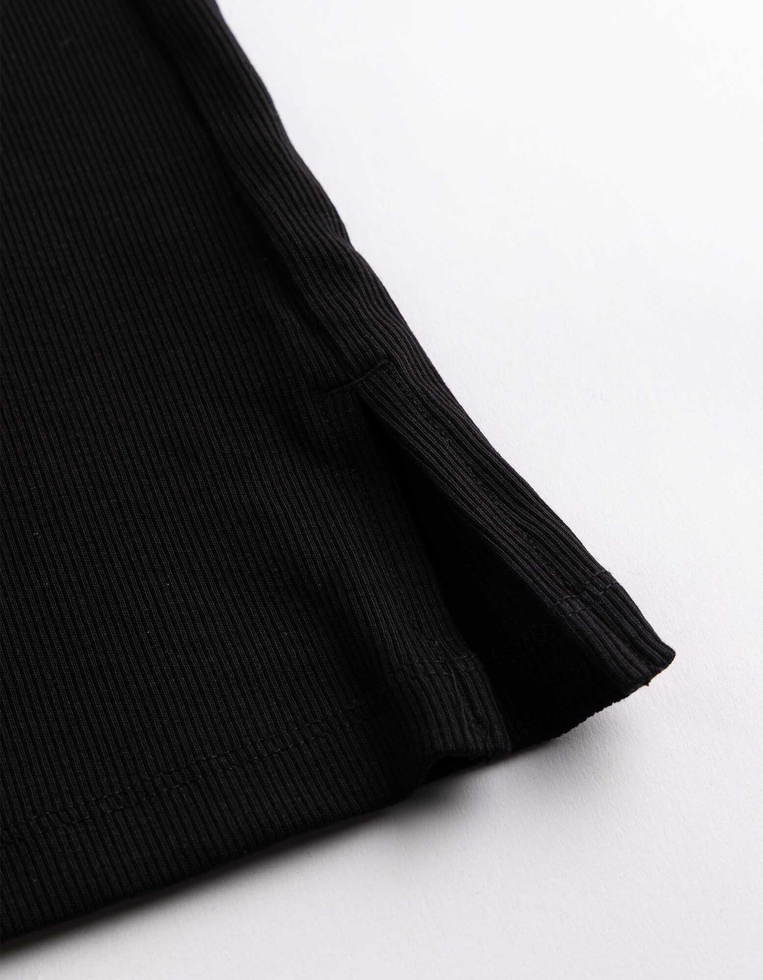 Leggings - Gerippt - Schwarz