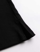 Leggings - Gerippt - Schwarz