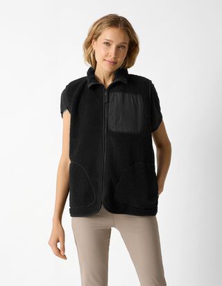 Gilet - Teddy - Zwart