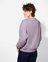 Sweatshirt - Frontprint - lila